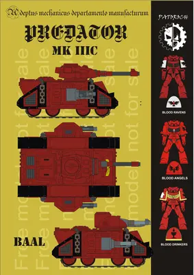 [Elli Patoroch] Warhammer 40K - Predator Mk IIIC/Baal-52纸模网 - 海量纸模型图纸下载