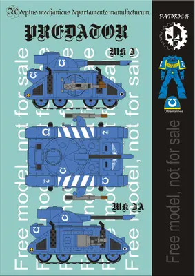[Elli Patoroch] Warhammer 40K - Predator MkIa - Ultramarines-52纸模网 - 海量纸模型图纸下载