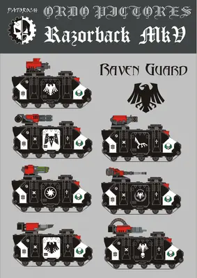 [Elli Patoroch] Warhammer 40K - Razorback MkV - Raven Guard-52纸模网 - 海量纸模型图纸下载