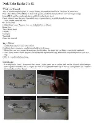 Warhammer 40K - Dark Eldar Raider 5th Ed-52纸模网 - 海量纸模型图纸下载